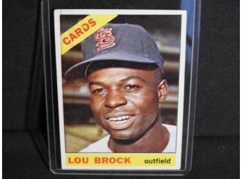 1966 Topps HOFer Lou Brock Baseball Card