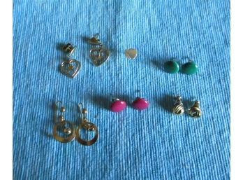 Jewelry - Five Pairs Of Earrings & One Single