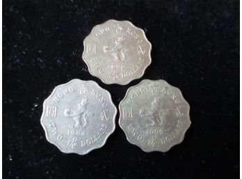 3 Hong Kong $2 Coins