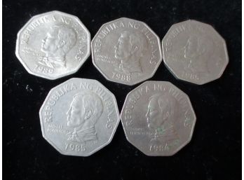 5 Philipinas, Philippines, 2 Piso Coins