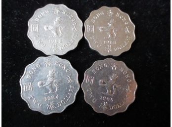 4 Hong Kong $2 Coins