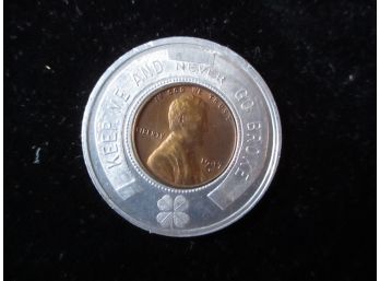 U.S. 1947 D Lincoln Penny In Shulan's Promo Holder, A Bit Of History