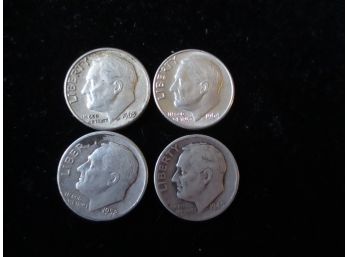 U.S. 4 Roosevelt Silver Dimes