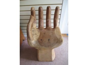 Large Wood Carved Hand Chair