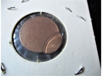 U.S. Lincoln Cent Penny, Blank Planchet-Offset Strike Error