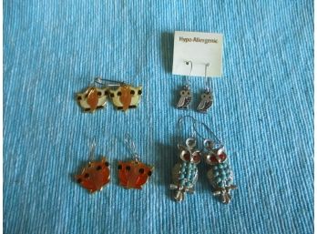 Jewelry - A Collection Of Owl Earrings