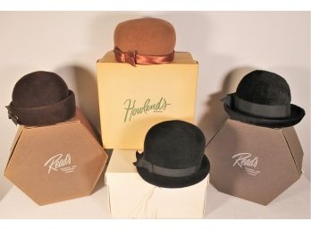 Four Classic Vintage Women's Hats Includes Italian Made