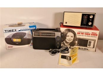 Trio Of Vintage Radios - Magnavox, Timex & Radio Shack