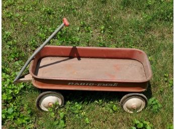 Small Vintage Radio Brand Red Child's Toy Wagon