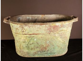 Large Vintage Copper Oval Tub