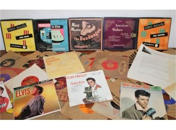 1960s Assortment Of 45 RPM Records - Elvis Picture Sleeves & More