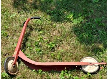 Vintage 1950s Skooty Brand Red Metal Child's Toy Scooter