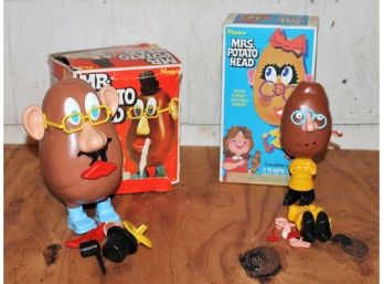 Vintage Collectible Hasbro Mr. & Mrs. Potato Head In Original Boxes