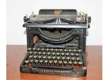 Vintage L.C. Smith & Brothers Typewriter Model No. 2