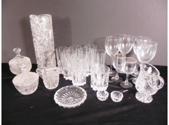 Collection Of Crystal Pieces Including Imperlux Lead Crystal Of Germany, Val St. Lambert From Belgium & More