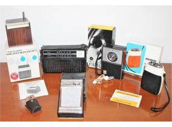 Vintage G.E. Radio, Moben Pocket Radio Model 123, Realistic, Summit Transistor Radio & More