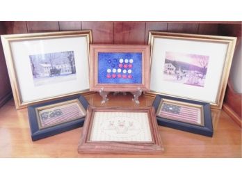 Six Framed Americana Pieces Of Art