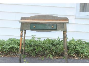 Vintage  Wood Console Table Distressed