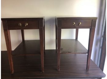 Pair Of Mersman Mahogany Side Tables