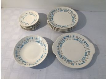 Lot Of 13 Blue Heaven Dishes