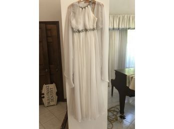 Vintage White Gown W/Jacket & Extra Material