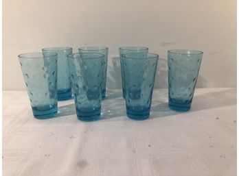 6 Hazel Atlas Capri Dots Tumbler Glasses