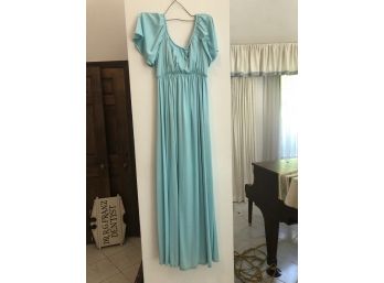 Vintage Aqua Long Dress