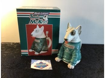 Bud Light Spuds MacKenzie Stein With Certificate Of  Authenticity