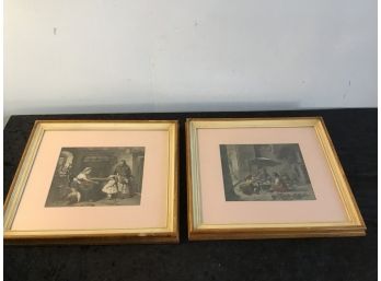 Vintage Family Prints Lot Of 2