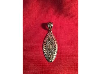 Large Sterling And 18K Pendant