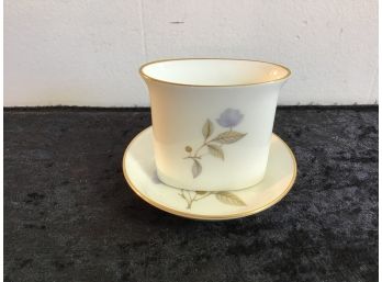 Royal Worcester Floral Cup And Plate Set