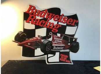 Budweiser Metal Racing Sign