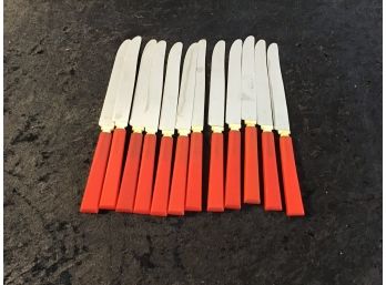 Vintage Red Handle Knives