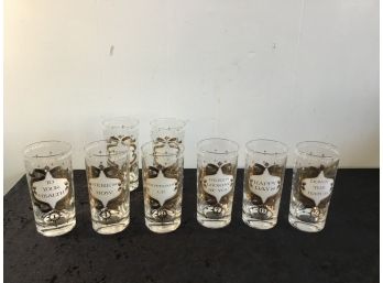 Vintage Cheers Cocktail Glasses