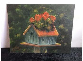 Bird House Oil On Board