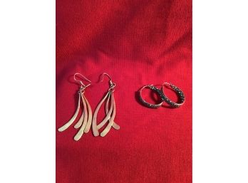 Sterling Silver Ear Rings Lot Of 2