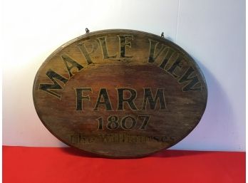 Double Sided Maple View Farm Sign