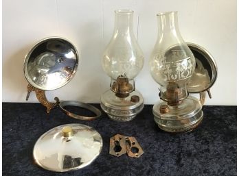 Oil Lamp Sconce Lot