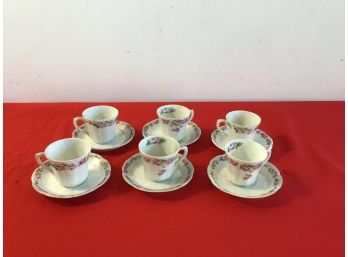 Limoges Bassett T Cups Lot Of 6