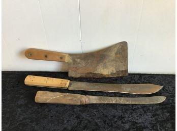 Vintage Cleaver Knife Lot