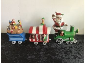 Vintage Beautiful Ceramic Christmas Train