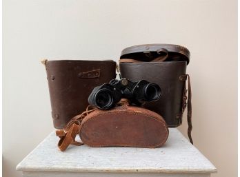 Group Of Vintage Binoculars (Vega, Wuest)