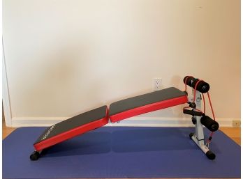 Ancheer Workout Bench With Resistance Bands And Mat