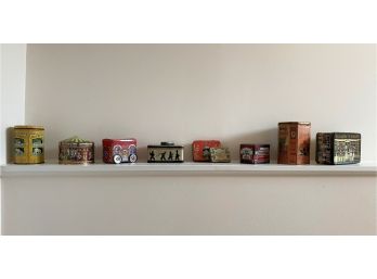 Collection Of Vintage Tins From Various Products.