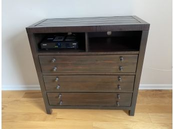 Bob's Dark Stained TV Chest (ELECTRONICS NOT INCLUDED)