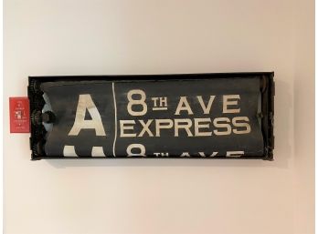 Vintage New York City Subway Sign Box And Scroll