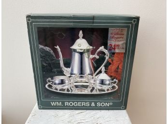 Like New Silver Plate Set Of WM. Rogers & Son 4 PC Coffee Service