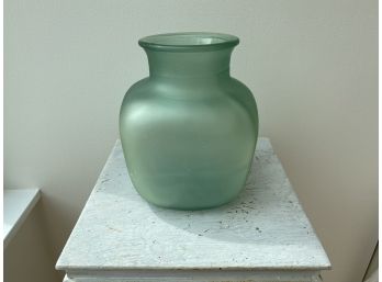 Frosted Glass Vase Made In Spain