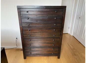 Bob's Dark Stained Lift Up Chest With 5 Drawers