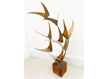 Metal Bird In Flight Sculpture